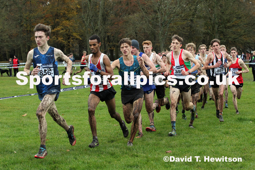 Mens under-20s, 2019 European Cross Country Trials and British Cross Challenge, Sefton Park, Liverpool.  Photo: David T. Hewitson/Sports for All Pics